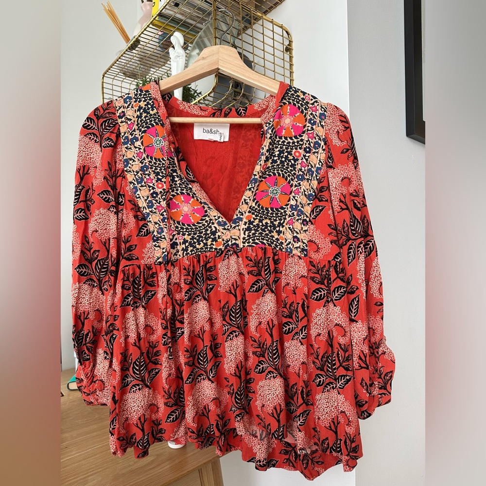 BA&SH Garry Blouse Orange